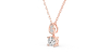Collier en or rose avec des Diamants