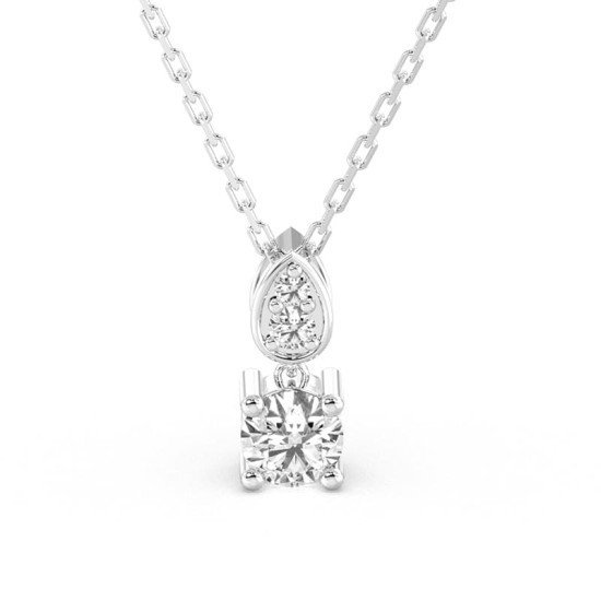 Collier en or blanc avec des Diamants