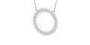 Collier rond double rangs de diamants en or blanc 750