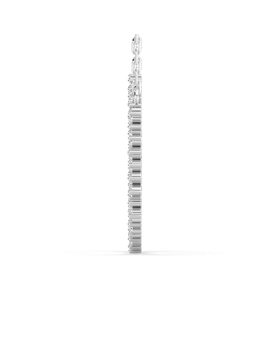 Collier rond double rangs de diamants en or blanc 750