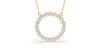 Collier rond double rangs de diamants en or jaune 750