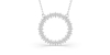 Collier rond double rangs de diamants en or blanc 750