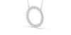 Collier rond double rangs de diamants en or blanc 750