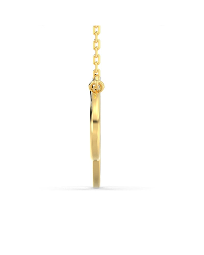 Collier double anneaux diamants en or jaune