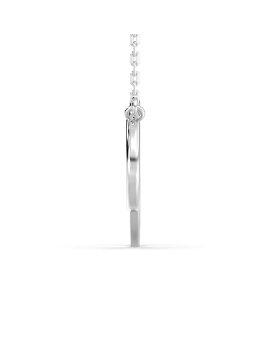 Collier double anneaux diamants en or blanc