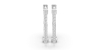 Boucles d'oreilles créoles de diamants en or blanc