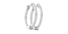 Boucles d'oreilles créoles de diamants en or blanc