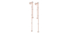 Boucles d'oreilles pendantes Diamants en or rose