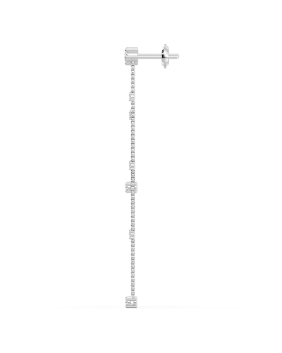 Boucles d'oreilles pendantes Diamants en or blanc