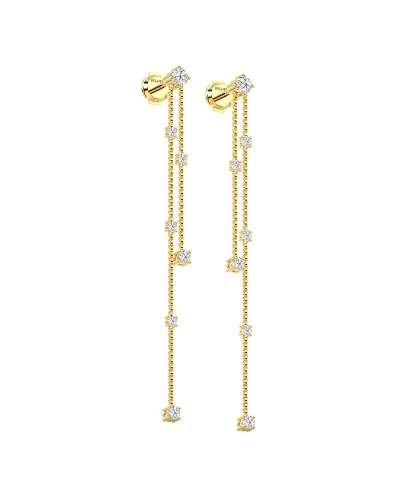 Boucles d'oreilles pendantes Diamants en or jaune