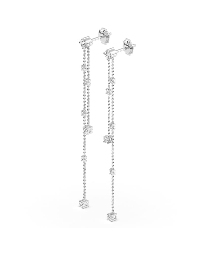 Boucles d'oreilles pendantes Diamants en or blanc