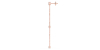 Boucles d'oreilles pendantes Diamants en or rose