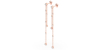 Boucles d'oreilles pendantes Diamants en or rose