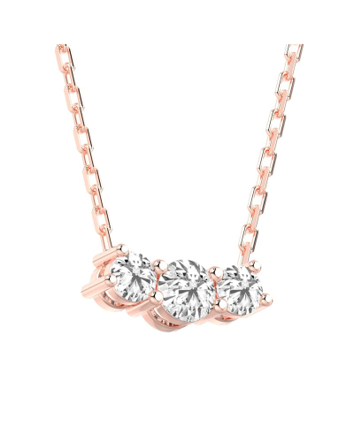 Collier de diamants en or rose 18 k