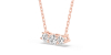 Collier de diamants en or rose 18 k