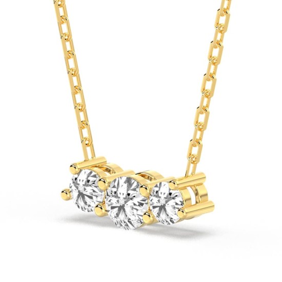 Collier de diamants en or jaune 18 k