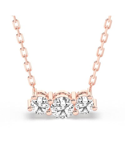 Collier de diamants en or rose 18 k