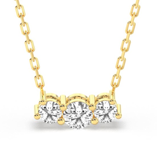 Collier de diamants en or jaune 18 k