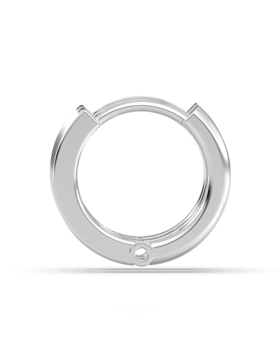 créoles serties de 12 diamants avec or blanc