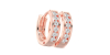 créoles serties de 12 diamants avec or rose