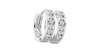 créoles serties de 12 diamants avec or blanc