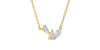 Collier de trois diamants en or jaune