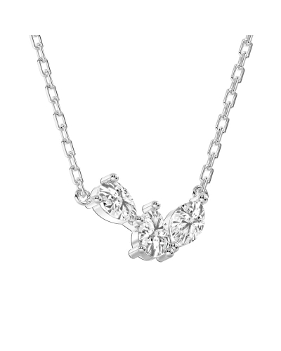 Collier de trois diamants en or blanc