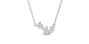 Collier de trois diamants en or blanc