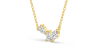 Collier de trois diamants en or jaune