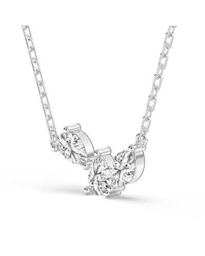 Collier de trois diamants en or blanc