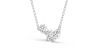 Collier de trois diamants en or blanc
