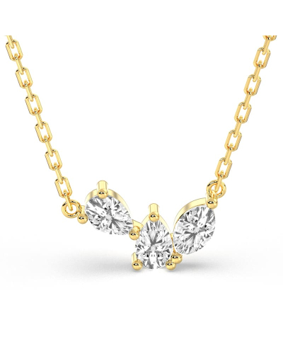Collier de trois diamants en or jaune