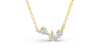 Collier de trois diamants en or jaune