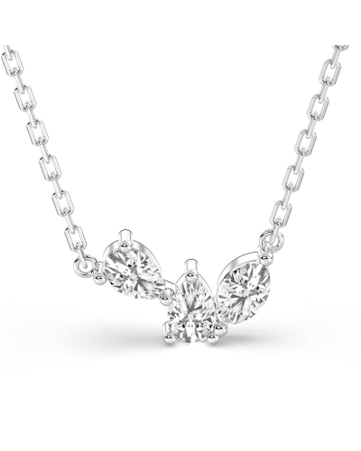 Collier de trois diamants en or blanc