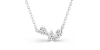 Collier de trois diamants en or blanc