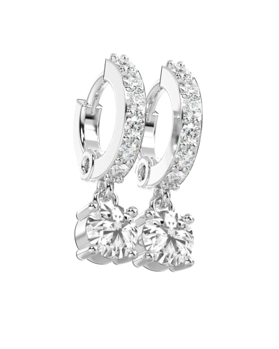 Boucles d'oreilles Créoles Diamants en or blanc