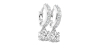 Boucles d'oreilles Créoles Diamants en or blanc