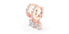 Boucles d'oreilles Créoles Diamants en or rose
