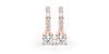 Boucles d'oreilles Créoles Diamants en or rose