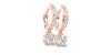 Boucles d'oreilles Créoles Diamants en or rose