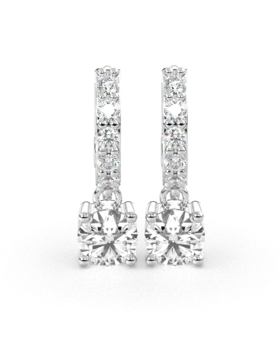 Boucles d'oreilles Créoles Diamants en or blanc