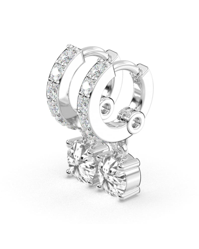 Boucles d'oreilles Créoles Diamants en or blanc