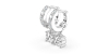 Boucles d'oreilles Créoles Diamants en or blanc