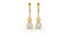 Boucles d'oreilles Dormeuses Diamants en or jaune