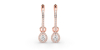 Boucles d'oreilles Dormeuses Diamants en or rose