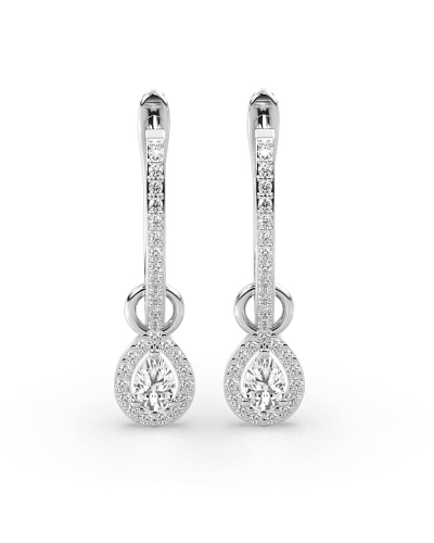 Boucles d'oreilles Dormeuses Diamants en or blanc