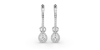 Boucles d'oreilles Dormeuses Diamants en or blanc