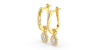 Boucles d'oreilles Dormeuses Diamants en or jaune