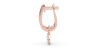 Boucles d'oreilles Dormeuses Diamants en or rose