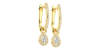 Boucles d'oreilles Dormeuses Diamants en or jaune